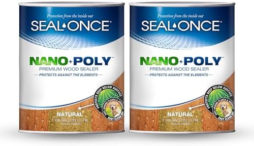 SEAL-ONCE Nano+Poly Wood Sealer and Waterproofer, Natural, 2 Gallon