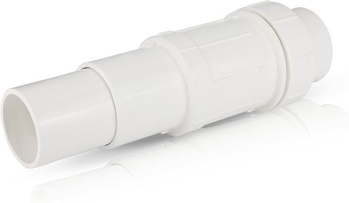 (Pack of 1) EFIELD 2-1/2 Inch PVC Expansion Repair Coupling for Broken or Cracked Pipe, Schedule 40, White,(PVC034)