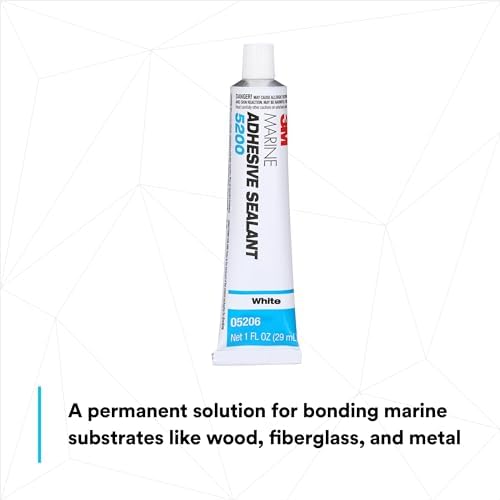 3M Marine Adhesive Sealant 5200, White, 1 oz Tube