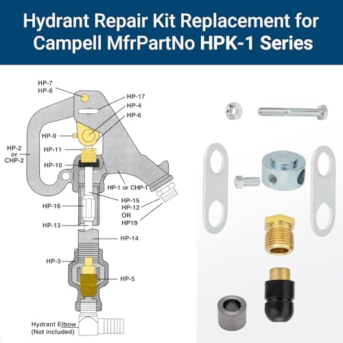 Frost Free Hydrant Repair Kit Compatible with Campbell MfrPartno HPK-1