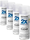 Rust-Oleum 249859 Painter's Touch 2X Ultra Cover Spray Paint, Semi-Gloss Clear, 12 Ounce (Pack of 4)