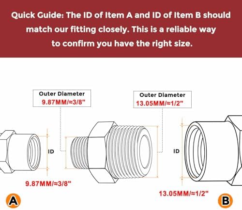 Pack of 12, 1/4" Male NPT To 1/8" Male NPT SUS304 Hex Nipple | Solid Male Pipe Adapter Hose Connectors for Pipe Repair, Bathroom Remodel, Tool Extensions, Compression, Irrigation