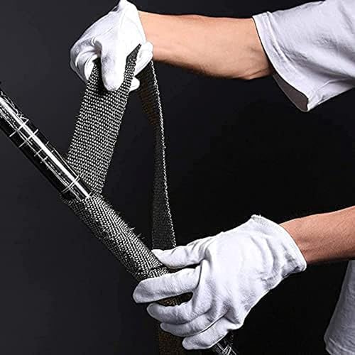 Deecam Exhaust Heat Wrap, 2 Roll 2'' x 50' Exhaust Header Wrap, Black Fireglass Heat Tape for Motorcycle Manifold Pipe Heat Shield with 24 Stainless Steel Ties