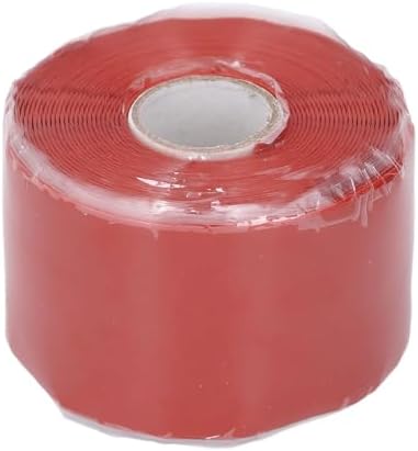 Cosiki Self Fusing Silicone Tape, Black Leak Seal Tape, Pipe Repair Wrap with 2.5mpa Tensile Strength, 50C to 260C, Ideal for Emergency Pipe Repair & Hose Fixation, 1.97inx16.4ft (Red)