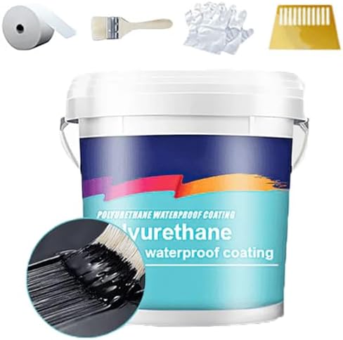 Firelye Polyurethane Waterproof Coating, Sellador Impermeable Ecológico, Revestimiento Impermeable De Poliuretan (Black)