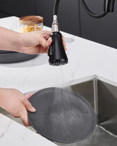 Kitchen Faucet Head Replacement, Matte Black Pull Down Spray Head