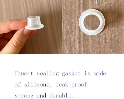 100 Pcs Silicone Faucet Sealing Gasket, White Faucet Valve Leak Proof Plug for Faucet Valve Pipe