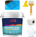 Polyurethane Waterproof Coating, 1000g Waterproof Coating for Wood sealant/Concrete sealant, Super Strong Bonding Waterproof Anti-Leakage Agent, Sealant for Concrete,Wood Wall, Skylight, Rv (Blue1)