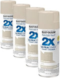 Rust-Oleum 334040 Painter's Touch 2X Ultra Cover Spray Paint, 12 oz, Gloss Cottage White (Pack of 4)