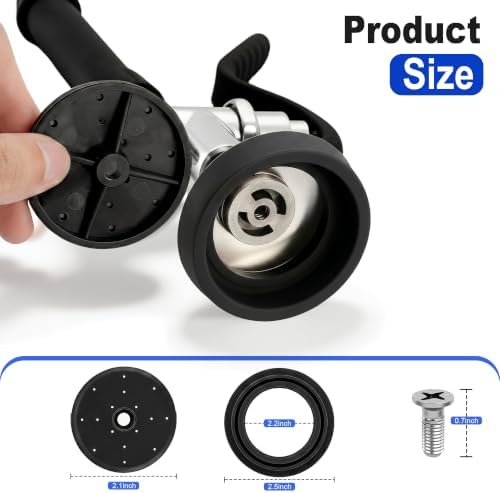 3 Pack Pre-Rinse Spray Valve Repair Kit for Most 1.42 GPM Commercial Sink Faucet Dish Sprayer Touch On Kitchen Sink Faucets Spray Face Bumper and Screw Repair Part, Black