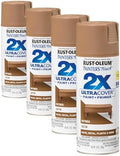 Rust-Oleum 334076 Painter's Touch 2X Ultra Cover Spray Paint, 12 oz, Satin Nutmeg (Pack of 4)