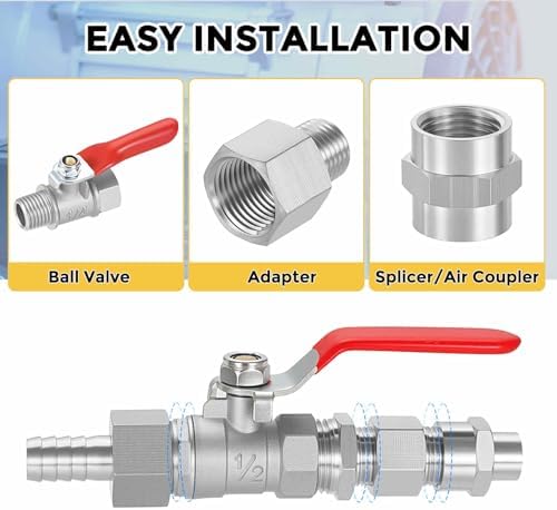 Pack of 3, 1" Male NPT To 1" Male NPT SUS304 Hex Nipple | Solid Male Pipe Adapter Hose Connectors for Pipe Repair, Bathroom Remodel, Tool Extensions, Compression, Irrigation
