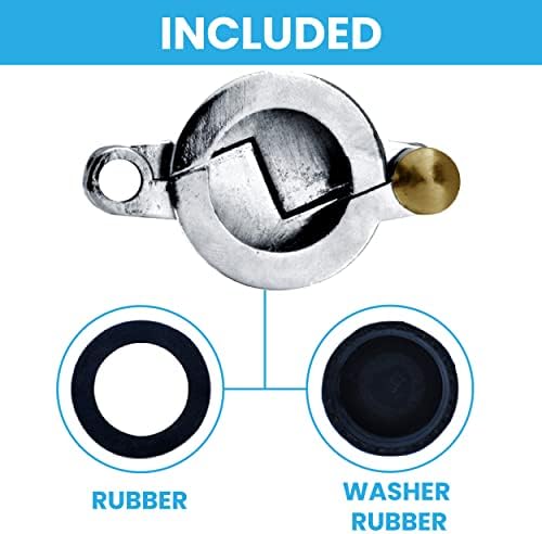NUSET Water Faucet Lock - Water Spigot Lock for Garden Hose Bib Lock, Chrome, 2895-2, 2 Pack