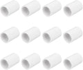 12PCS 1/2 Inch White PVC Pipe Coupling Adapter Pipe Fittings Slip Socket Connectors for Sprinkler, Drip Irrigation System, Pipes Extension HE050-1/2