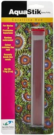 Two Little Fishies AquaStik Red Live Rock Epoxy Putty for Aquariums, 4 oz