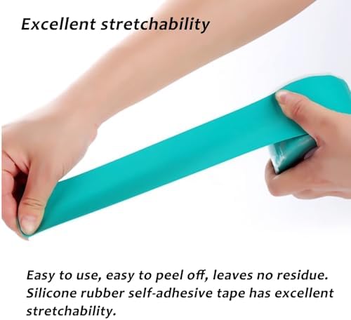 5 Rolls Self-Fusing Silicone Rescue Tape, 15FT Waterproof Rubber Repair Tape for Pipe Leak Seal, Plumbing Hose Fix, Cable Insulation & Emergency Wrap(0.5mmx50mm)