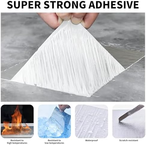 Butyl Tape Waterproof Aluminum Foil Tape 7.8in Wide 16.4ft Long (20CM X 5M) | for Outdoor Use, Corrosion Resistant, Repair for Metal Roof, RV, Windows (Silver)