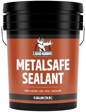 Liquid Rubber MetalSafe Sealant - Metal Roof Leak Repair, Black, 5 Gallon