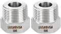 METALLIXITY 2PCS 3/4" MNPT x 3/8" FNPT Thread SUS304 Hex Bushing Extension | 304 Stainless Steel Pipe Fittings, Tube Adapters Convert for Water Line, Tub Spout/Shower Head