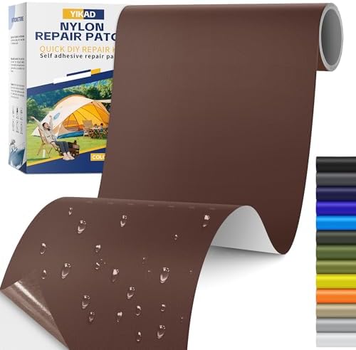 Fabric Repair Tape, Self Adhesive Nylon Repair Patch Kit Dark Brown 4"x 70"