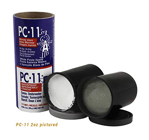 PC-Products PC-11 Epoxy Adhesive Paste, Two-Part Marine Grade, 1oz Applicator Syringe, Off White 10112