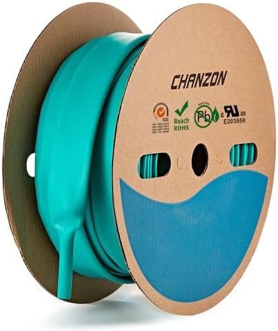 Chanzon 3:1 Ratio 3/4" (19.1mm) Heat Shrink Tubing 80Ft Roll Green