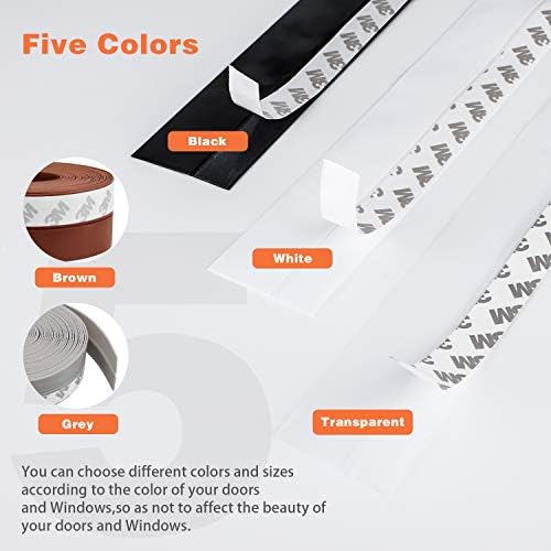 26 Feet Silicone Seal Strip,Door Weather Stripping Door Seal Strip Window Seal Silicone Sealing Tape for Door Draft Stopper Adhesive Tape (Transparent, 60mm)