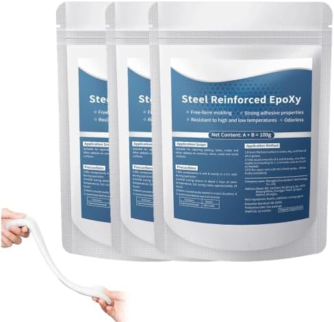 Epoxy Putty Fast Repair Clay, 2-Part Repair Filler Putty for Metal Wood Ceramic Stone Tile and Plastic, Filling Cracks Holes and Surface Repairs (3)
