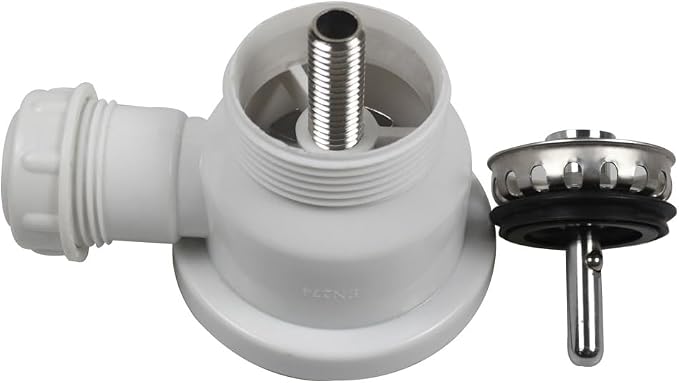 Talea 2.7 Inch Bowl Type Stainless Steel Sink Drain Assembly Kit With Overflow Connector For Kitchen SInk XJ230C002 (Without overflow pipe)