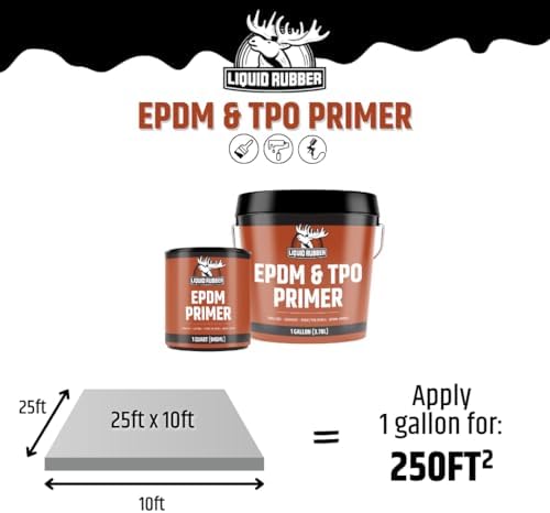 Liquid Rubber EPDM & TPO Primer for RV, Camper & Trailer Roofs, 1 Quart