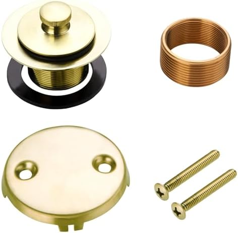 WELLUP Brushed Gold Bathtub Drain Conversion Kit,Lift & Turn Tub Drain
