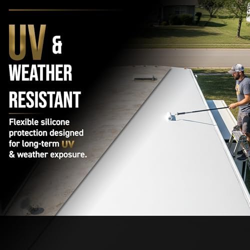 AWF PRO 100% Silicone Roof Coating, White, 5 Gallon