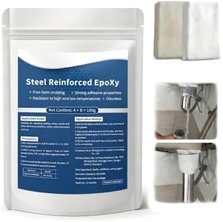 Steel Reinforced Epoxy Putty, Waterproof, Heat Resistant, Repair Clay