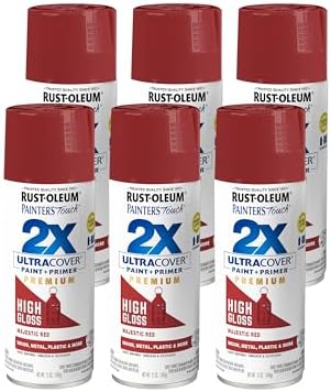 Rust-Oleum Painter's Touch 2X Ultra Cover Spray Paint, Majestic Red