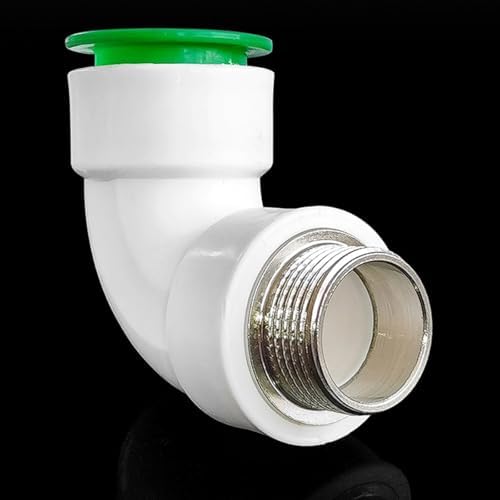 PVC Self-Adhesive Male Threaded Elbow, Plastic Quick-Connect Water Pipe Repair Fitting 20mm to 32mm with 1/2" to 1" Threads