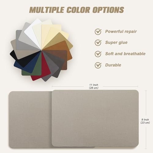 OAZ 2 Pieces 9 x 11 inch Canvas Repair Patches Canvas Fabric Patch Self-Adhesive Fabric Repair Tape Waterproof Outdoor Gear Patch Kit for Boat Cover Awning Sofa Chair Couch Tent Bag (Blue)
