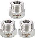 METALLIXITY 3PCS 3/4" MNPT x 3/8" FNPT Thread SUS304 Hex Bushing Extension | 304 Stainless Steel Pipe Fittings, Tube Adapters Convert for Water Line, Tub Spout/Shower Head