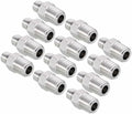 Pack of 12, 1/4" Male NPT To 1/8" Male NPT SUS304 Hex Nipple | Solid Male Pipe Adapter Hose Connectors for Pipe Repair, Bathroom Remodel, Tool Extensions, Compression, Irrigation