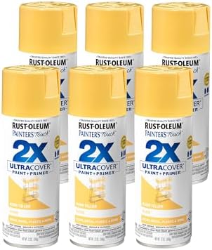 Rust-Oleum Painter's Touch 2X Ultra Cover Spray Paint, Gloss Warm Yellow