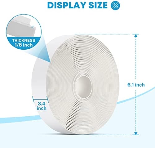Kohree Butyl Tape White 1 Pack, 1/8" x 3/4" x 30 ft, Butyl Sealant Tape RV Putty Rubber Seal Tape Leak Proof for RV Repair, Window, Boat Sealing | RV Putty Rubber Seal Tape Leak Proof for RV Repair, Window, Boat Sealing