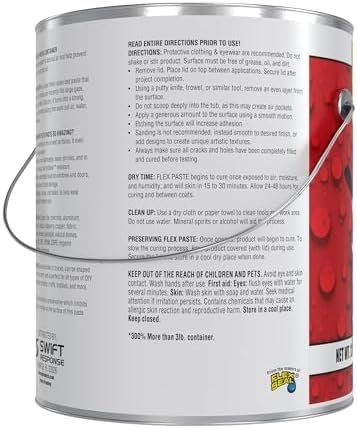 Flex Paste, Waterproof Paintable Putty, Spackle Sealant, Fill Gaps Cracks Holes - Block Out Water and Air - UV Resistant - Walls, Drywall, EPDM, Concrete, Roof, RV Repairs, White, MAX