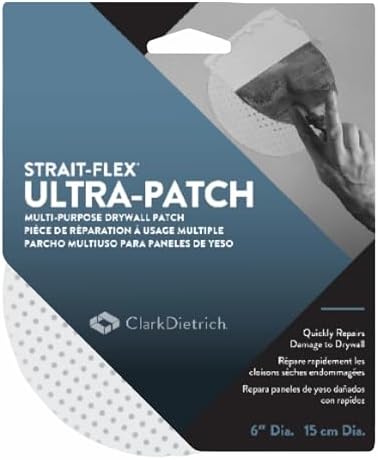 Drywall Patch – Ultra-Patch for Quick Drywall Repair – Installs Easily with Standard Compound – Fixes Holes up to 3 Inches – 6x15 cm (Pack of 2)