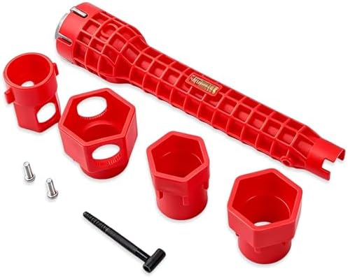 14-in-1 Multi-Functional Plumbers Wrench, Universal Faucet and Sink Installer Tool for Kitchen & Bathroom, Tight Spaces Tub Drain Removal, 4 in 1 Water Pipe Wrenchv