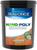 SEAL-ONCE Nano+Poly Wood Sealer and Waterproofer, Light Brown, 5 Gallon