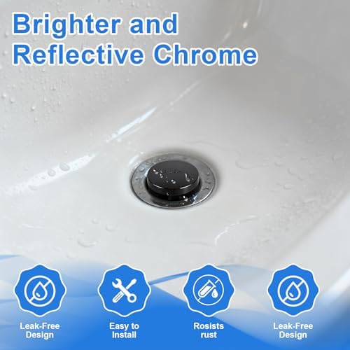 1 Sets Tub Stopper Bathtub Drain Stopper with 3/8'' and 5/16'' Thread Studs Adapter, Bathroom Tub Drain Stopper Compatible with K-1068204 (Matte Black Cover)
