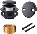 All Metal Tip-Toe Bathtub Drain Stopper Kit with 2-Hole Overflow Faceplate