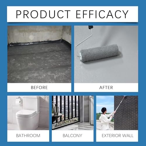 Waterproof Multi-Purpose Polyurethane Coating,Polyurethane Waterproof Coating,Concrete Cracks Holes Leak Repair Cream,for Roofs Walls Concrete Wood Outdoor (E,600g/21.16oz)
