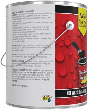 Flex Paste, Waterproof Paintable Putty, Spackle Sealant, Fill Gaps Cracks Holes - Block Out Water and Air - UV Resistant - Walls, Drywall, EPDM, Concrete, Roof, RV Repairs, Black, MAX