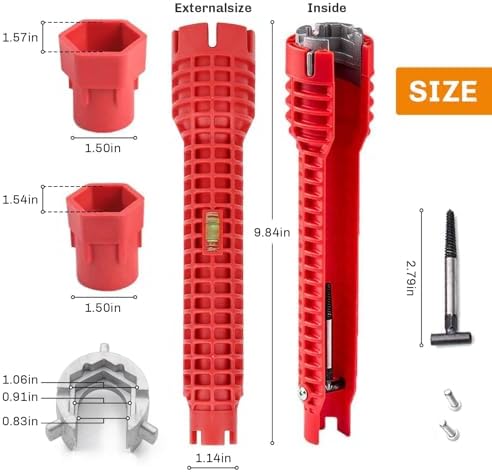 8-in-1 Faucet and Sink Wrench, Universal Basin Wrench for Tight Spaces