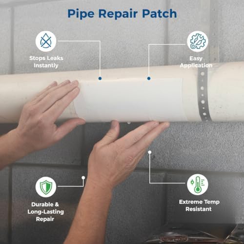 Waterproof Tape Heavy Duty – Strong Patch & Seal Tape for Leaks, Roof Repair, Pipes, Tarps, RV Roof, Windows, Under Door Seal, Screen Repair, Plumbing, Duct Tape Alternative (Clear)